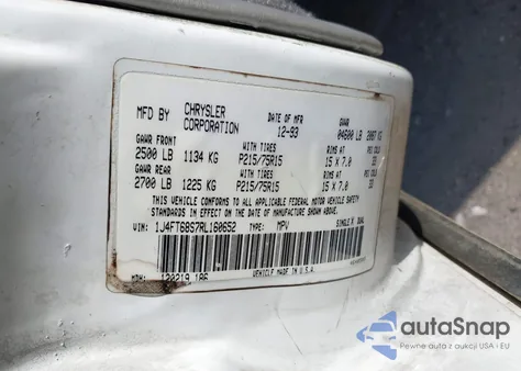 1994 Jeep Cherokee Sport from USA, damaged, VIN 1J4FT68S7RL160652